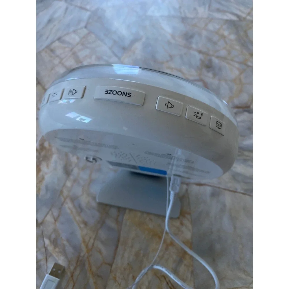 hOmeLabs Sunrise Alarm Clock HME040187N White LED Wake Up Light FM Radio